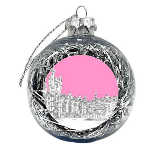 Castle Street, Aberdeen (Scotland) - pink version - xmas bauble by Adam Regester