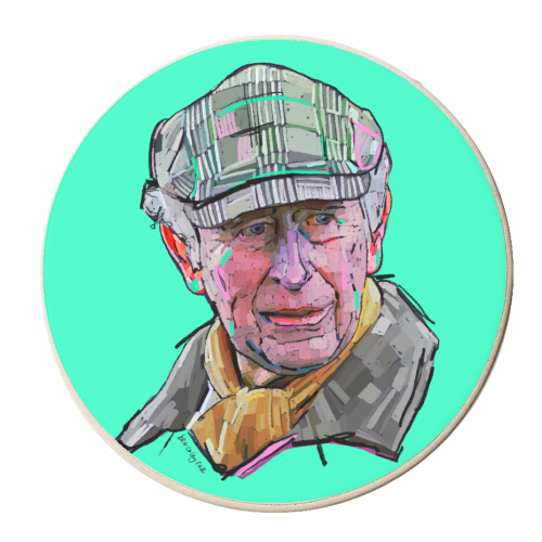 Casual King - personalised beer coaster by Beverley Rae