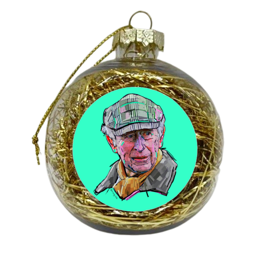Casual King - xmas bauble by Beverley Rae
