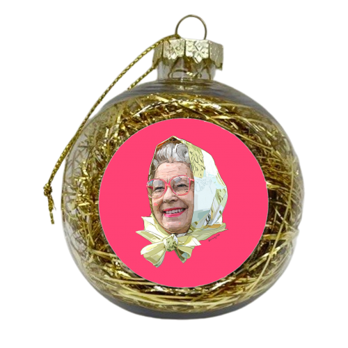 Casual Queen - xmas bauble by Beverley Rae