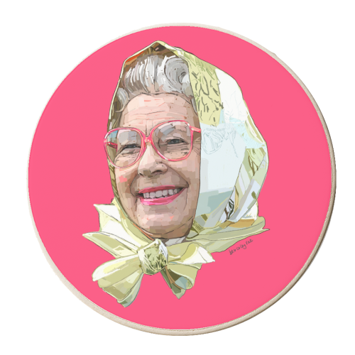 Casual Queen - personalised beer coaster by Beverley Rae
