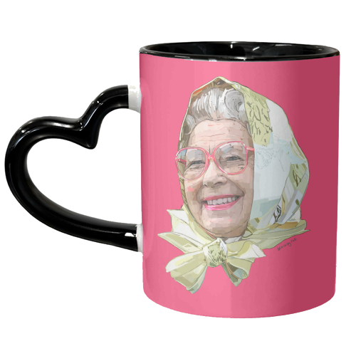 Casual Queen - unique mug by Beverley Rae
