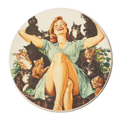 Cat Addiction - personalised beer coaster by DejaReve