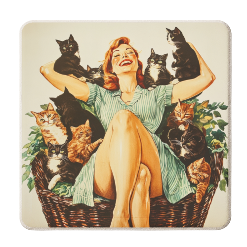 Cat Addiction - personalised beer coaster by DejaReve