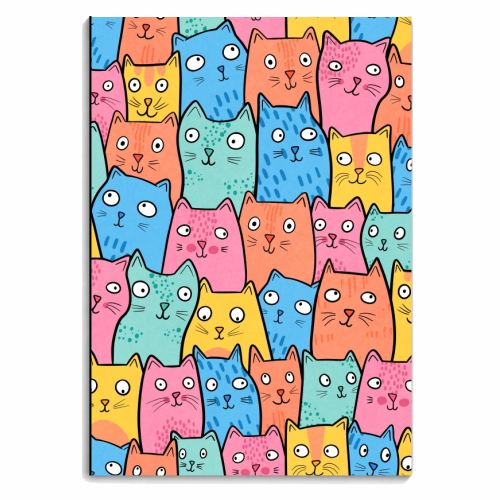 Cat Crowd - personalised A4, A5, A6 notebook by Drawn to Cats