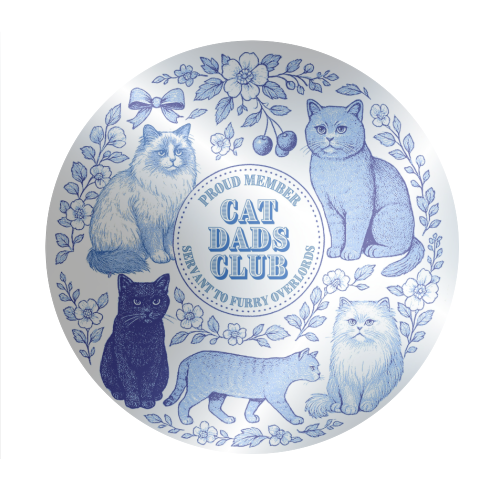Cat Dads Club - Circle Sticker by Lilly Rose