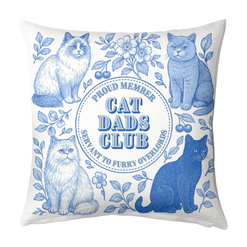 Cat Dads Club - designed cushion by Lilly Rose
