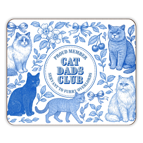 Cat Dads Club - designer placemat by Lilly Rose