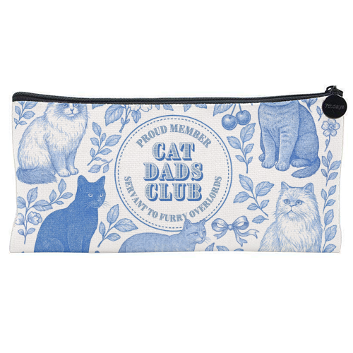 Cat Dads Club - flat pencil case by Lilly Rose