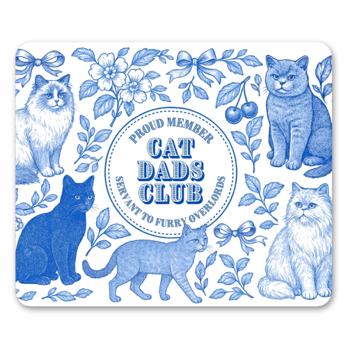 Cat Dads Club - mouse mat by Lilly Rose