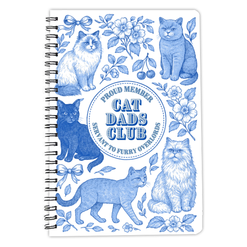 Cat Dads Club - personalised A4, A5, A6 notebook by Lilly Rose