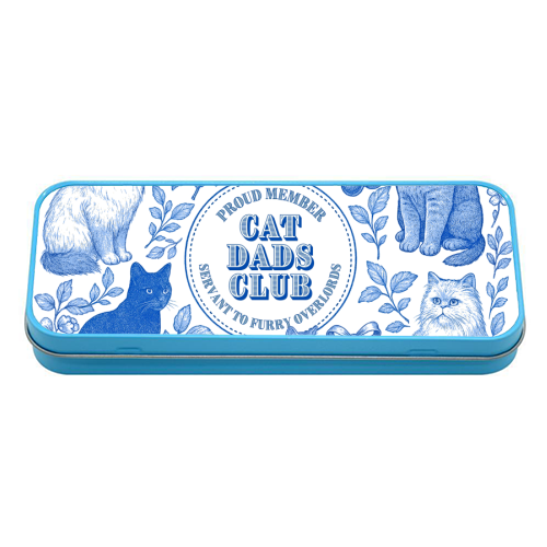 Cat Dads Club - tin pencil case by Lilly Rose