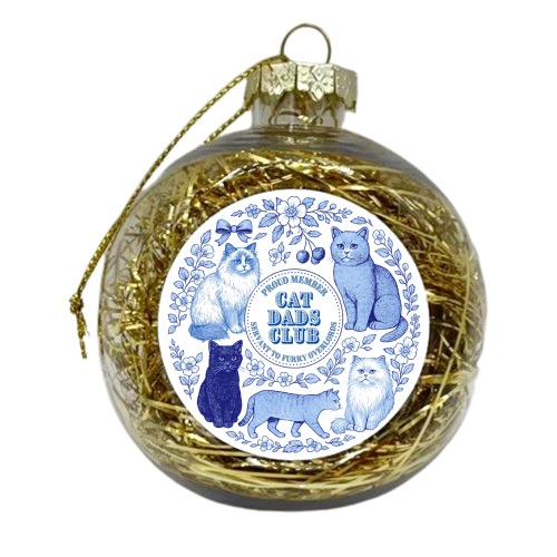 Cat Dads Club - xmas bauble by Lilly Rose