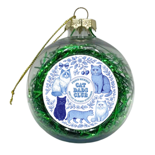 Cat Dads Club - xmas bauble by Lilly Rose