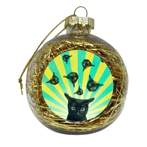 Cat explosion - xmas bauble by DejaReve