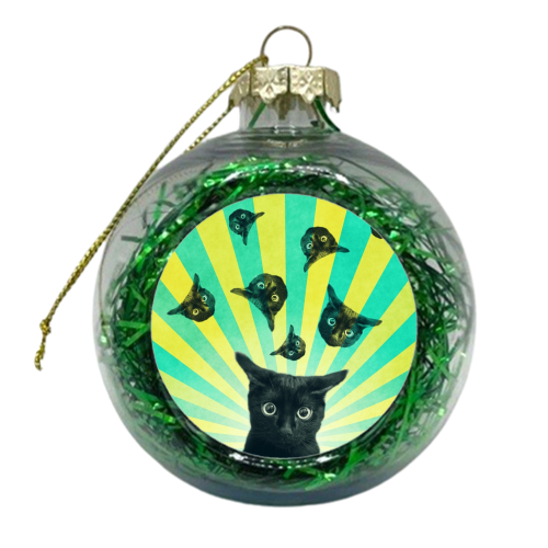 Cat explosion - xmas bauble by DejaReve