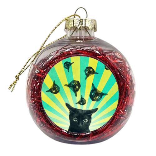 Cat explosion - xmas bauble by DejaReve