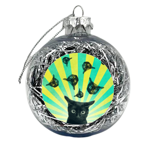Cat explosion - xmas bauble by DejaReve