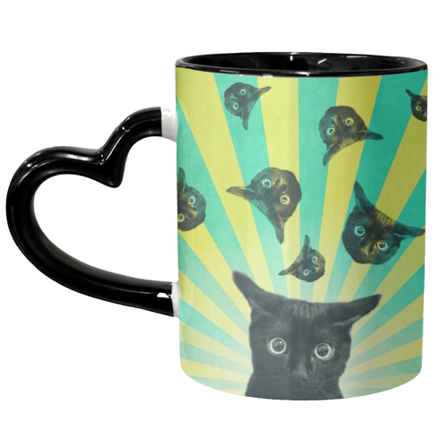 Cat explosion - unique mug by DejaReve
