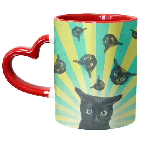 Cat explosion - unique mug by DejaReve
