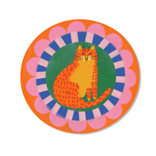 Cat Folk Art Bold Colourful Bright Illustration Painting - Magnet by AbiGoLucky