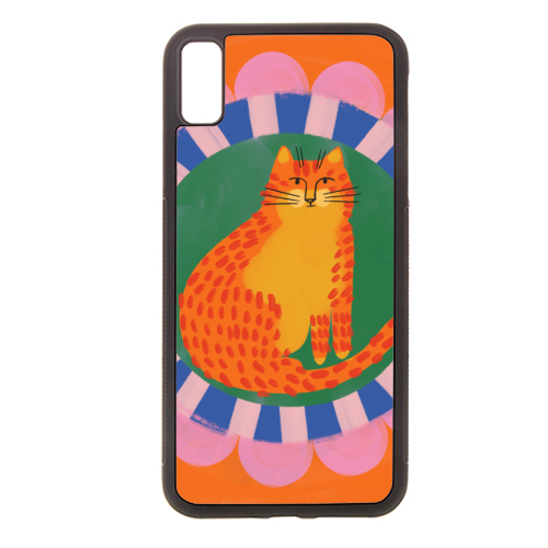 Cat Folk Art Bold Colourful Bright Illustration Painting - stylish phone case by AbiGoLucky