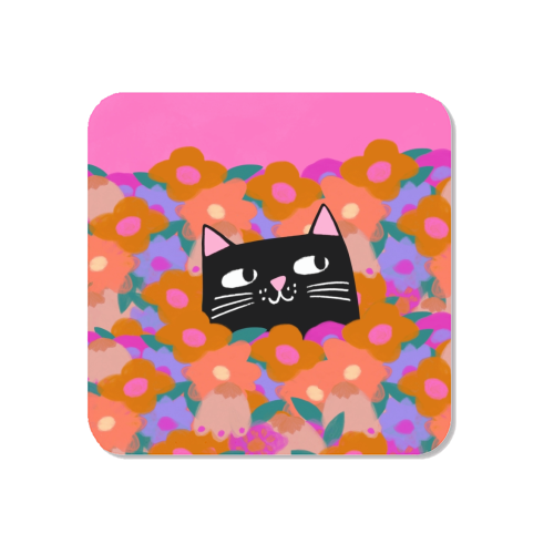 Cat In The Flowers - Magnet by The Paper Tail