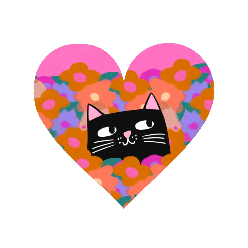 Cat In The Flowers - Magnet by The Paper Tail