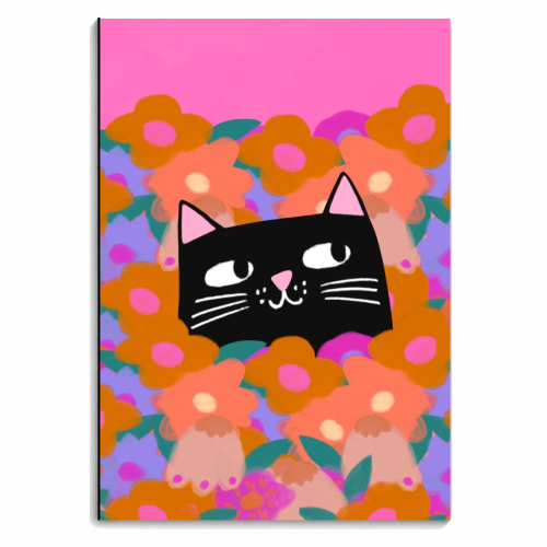 Cat In The Flowers - personalised A4, A5, A6 notebook by The Paper Tail