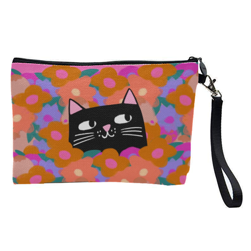 Cat In The Flowers - pretty makeup bag by The Paper Tail
