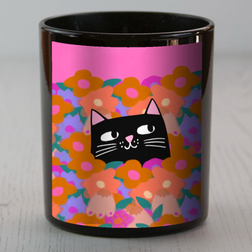 Cat In The Flowers - scented candle by The Paper Tail