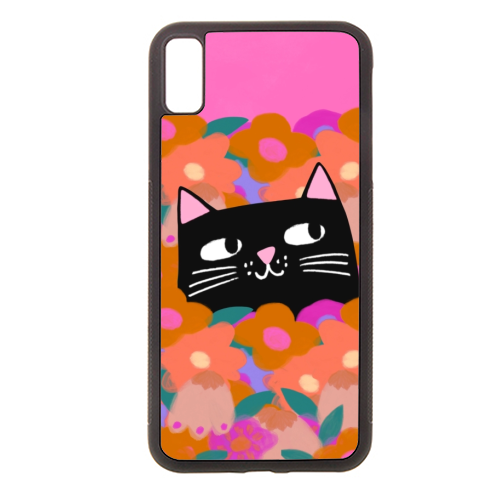 Cat In The Flowers - stylish phone case by The Paper Tail