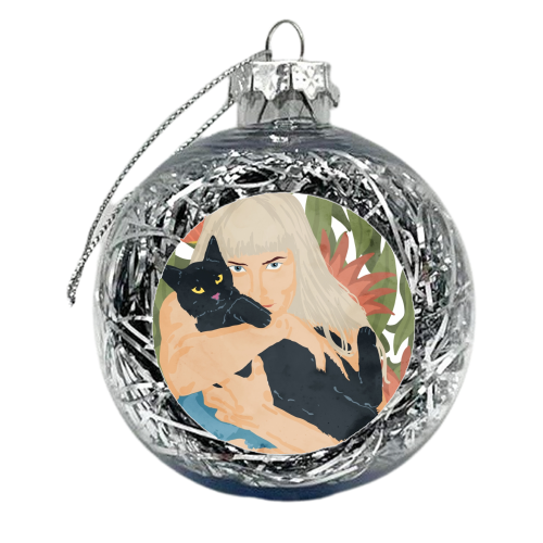 Cat Lady - xmas bauble by Uma Prabhakar Gokhale