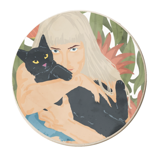 Cat Lady - personalised beer coaster by Uma Prabhakar Gokhale