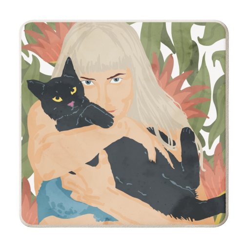 Cat Lady - personalised beer coaster by Uma Prabhakar Gokhale