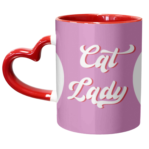 Cat lady - unique mug by DOLLY WOLFE