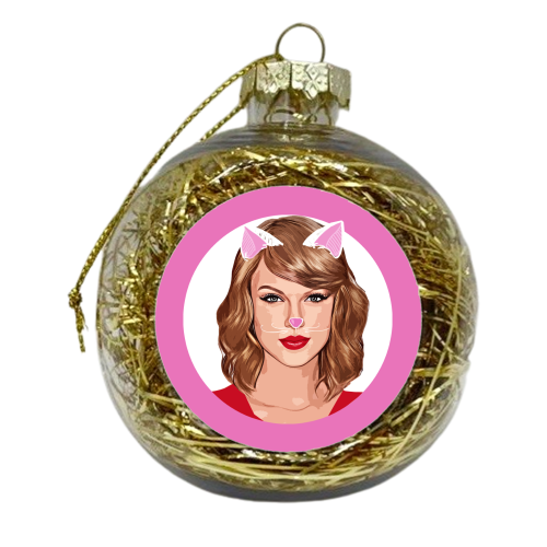 Cat lady - xmas bauble by DOLLY WOLFE
