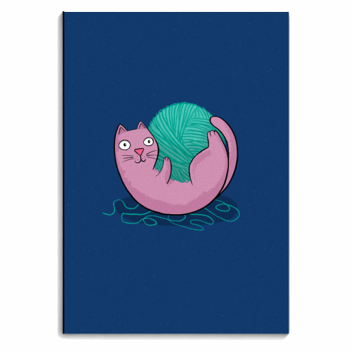 Cat Loves Wool - personalised A4, A5, A6 notebook by Drawn to Cats