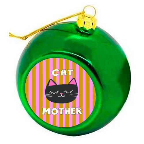 Cat Mother - colourful christmas bauble by The Paper Tail