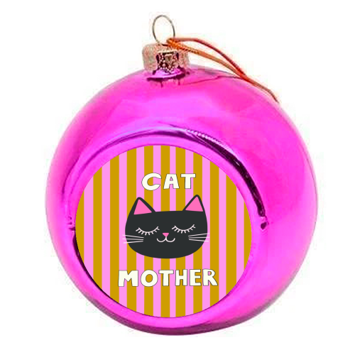 Cat Mother - colourful christmas bauble by The Paper Tail