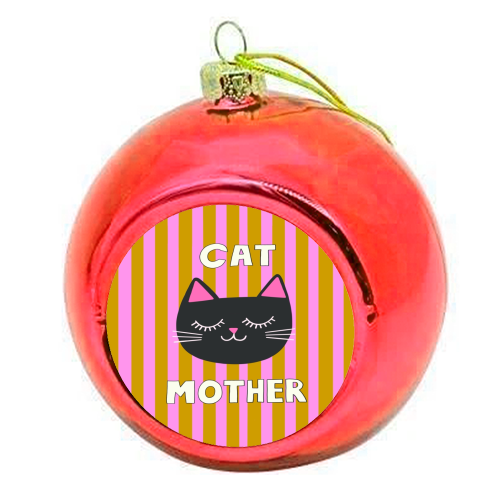 Cat Mother - colourful christmas bauble by The Paper Tail