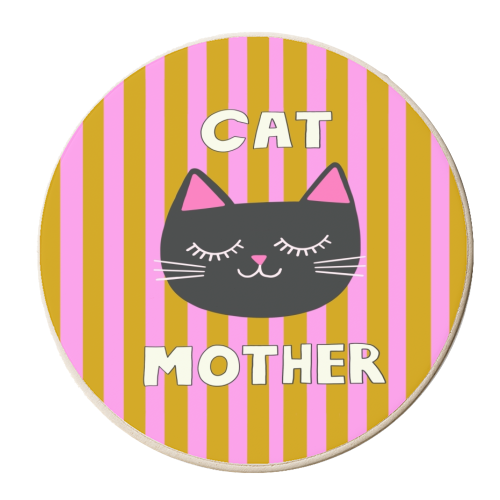 Cat Mother - personalised beer coaster by The Paper Tail