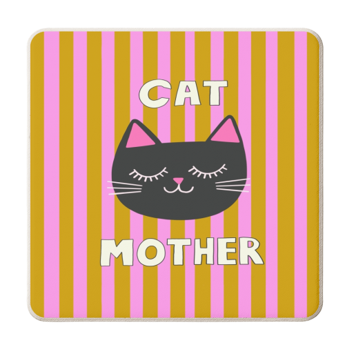 Cat Mother - personalised beer coaster by The Paper Tail