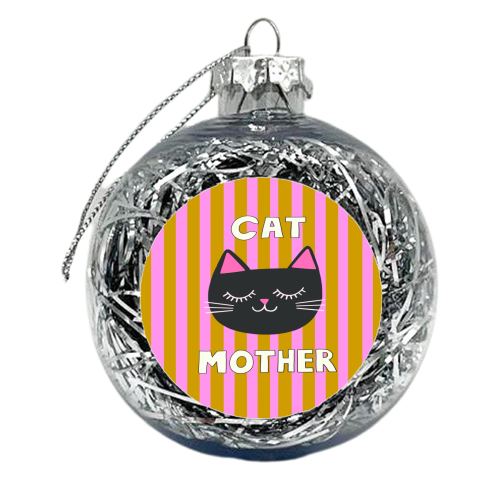Cat Mother - xmas bauble by The Paper Tail