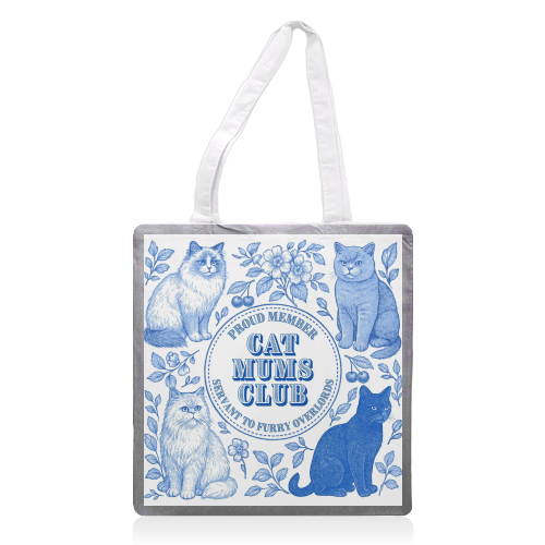 Cat Mums Club - printed canvas tote bag by Lilly Rose