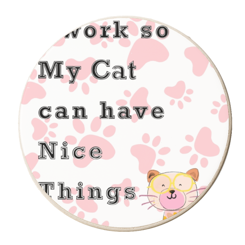 Cat Paw Print - personalised beer coaster by Yaz Raja