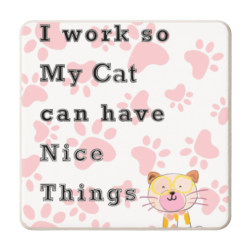 Cat Paw Print - personalised beer coaster by Yaz Raja