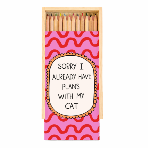 Cat Plans - Coloured Pencils with Box by The Paper Tail