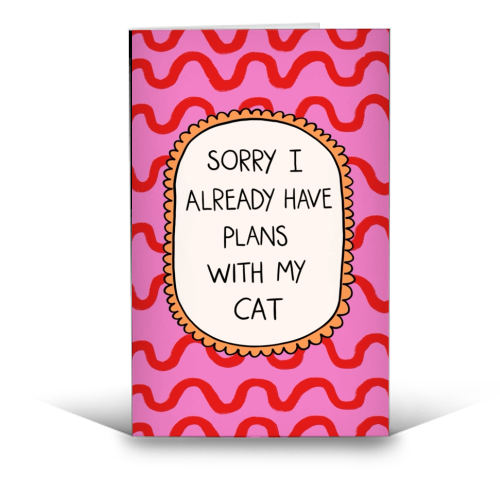 Cat Plans - funny greeting card by The Paper Tail