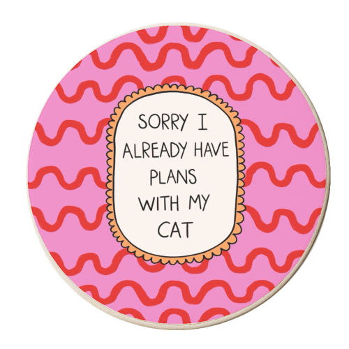 Cat Plans - personalised beer coaster by The Paper Tail